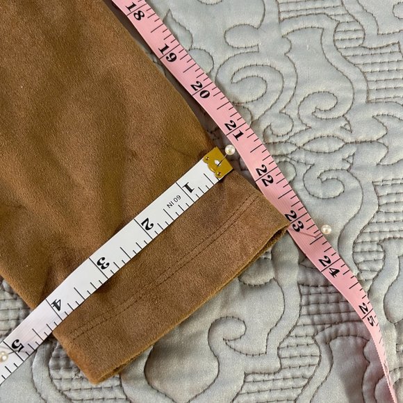 Lightweight, suede-like, beige jacket w/flared bottom, Size Small - Picture 5 of 12